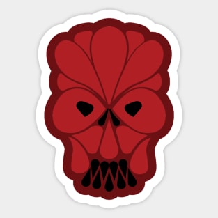 Abstract Red Skull Sticker